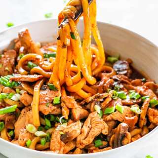 Hoisin Chicken Udon Noodles