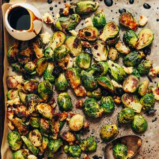 Roasted Brussels Sprouts with Balsamic Reduction