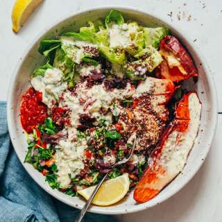 Garlic & Herb Sweet Potato Nourish Bowl (30 Minutes!)