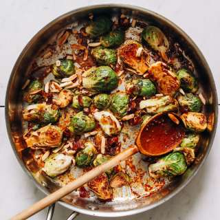 Honey Mustard Roasted Brussels Sprouts