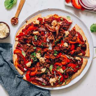 Gluten-Free Vegan Sausage Pizza