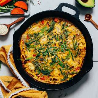 Spring Frittata with Leeks, Asparagus, and Sweet Potato