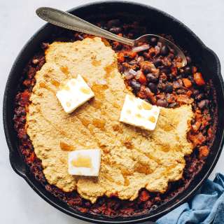 Cornbread & Black Bean Enchilada Bake