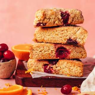 1-Bowl Cranberry Orange Scones (Vegan + GF)