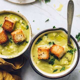 Creamy Potato Green Split Pea Soup (Instant Pot Friendly!)