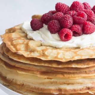 Raspberry Crepe Cake