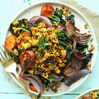 Roasted Sweet Potato & Kale Breakfast Hash