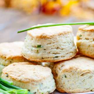 Chives and Cream Cheese Biscuits