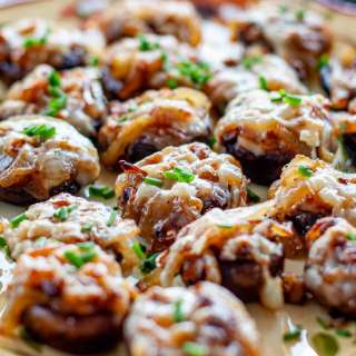 French Onion Stuffed Mushrooms