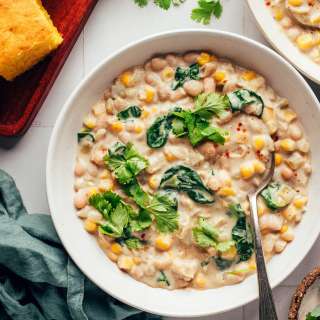 Creamy Vegan White Bean Chili