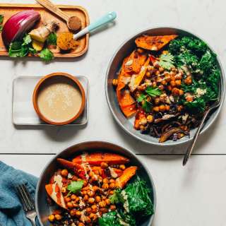 Sheet Pan Meal: Curried Sweet Potato & Chickpeas