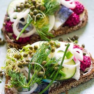 Herring Smørrebrød (Danish Sandwich)