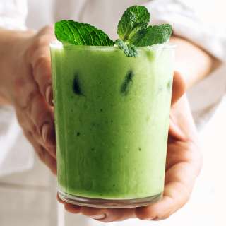 Minty Iced Matcha Latte
