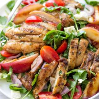 Portuguese Salad With Grilled Chicken And Peaches