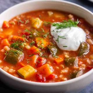 Slow Cooker Vegetable Soup With Farro