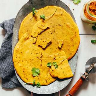 Fluffy Curried Socca (Chickpea Bread)