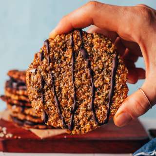 Hemp Seed Florentine Cookies (Vegan + GF)