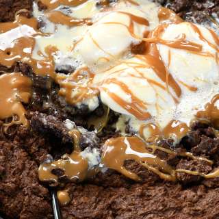 Double Chocolate Caramel Skillet Cookie Recipe