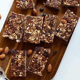 Chocolate Chip Almond Butter Granola Bars