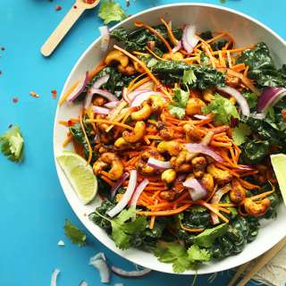 Thai Carrot Salad with Curried Cashews