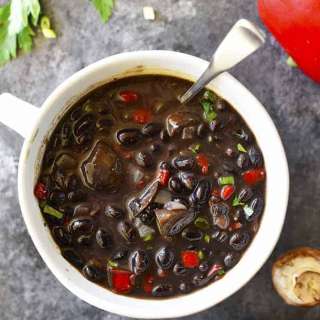 Red Pepper Mushroom Black Bean Soup Recipe