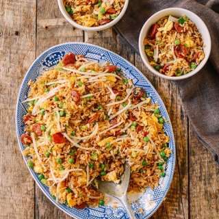 Chinese Sausage Fried Rice (Lop Cheung Chow Fan)