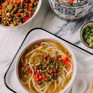 Pickled Long Beans with Pork Noodle Soup