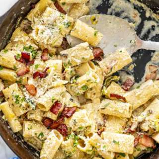 Bacon Leek Pasta