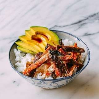 Crispy Salmon Skin Rice Bowls