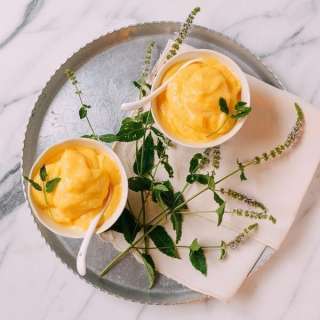 Guilt-free Frozen Mango Coconut Ices