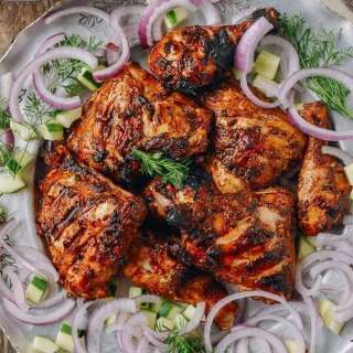 Grilled Tandoori Chicken with Indian-Style Rice