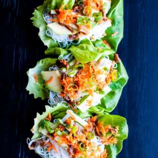 Veggie Lettuce Wraps with Peanut Sauce