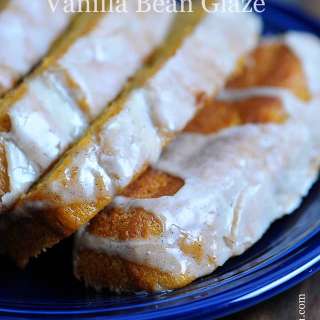 Pumpkin Banana Bread with Vanilla Bean Glaze Recipe