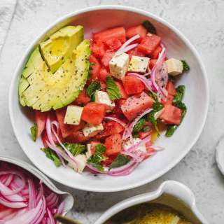 Watermelon Mint Tofu Feta Salad