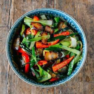 Cured Pork Belly with Leeks