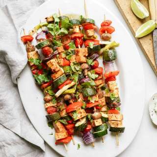 Marinated Tofu and Vegetable Skewers