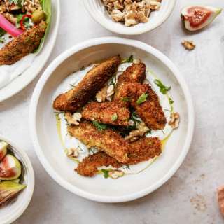 Fig, Walnut & Fried Avocado Salad