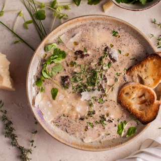 Loaded Creamy Mushroom Soup