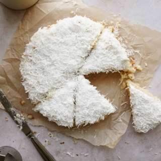 White Christmas Vanilla Cake
