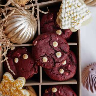 Red Velvet Cookies with Cream Cheese Filling