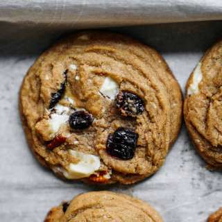 White + Dark Chocolate Cranberry Cookies