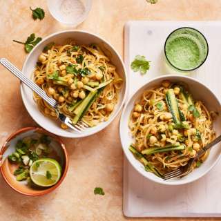 Ginger Chickpea Chili Oil Noodles