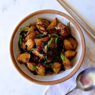 Spicy Black Bean Twice Cooked Potatoes