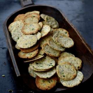 Homemade Scallion Sesame Crackers