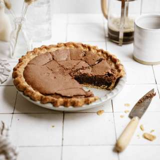 Molten Brownie Pie
