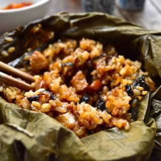 Dim Sum Sticky Rice Lotus Leaf Wraps (Lo Mai Gai)
