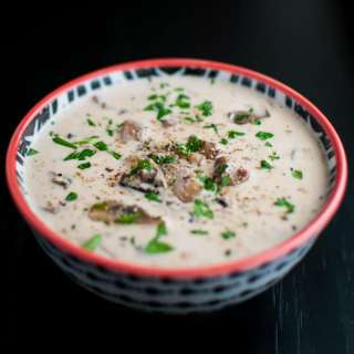 Creamy Mushroom Soup with Sherry
