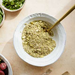 Whipped Feta Dip with Roasted Beet + Dukkah