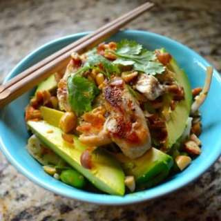 Thai Salad with Chicken and Lime Peanut Dressing