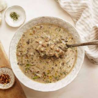 Vegan Cream of Mushroom Soup